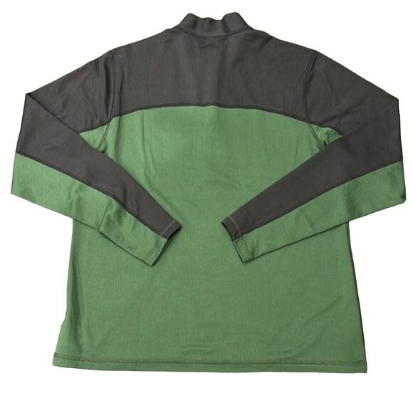 REI Men's Polartec Power Dry Quarter Zip Pullover Gray Green Size XL - Picture 2 of 7